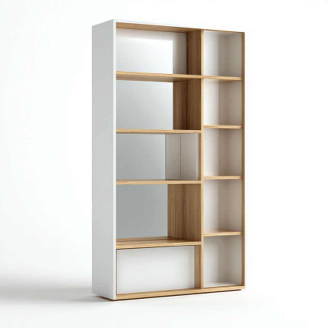 Regał do przechowywania w biurze z płyty MDF - 40 x 15 x 180
